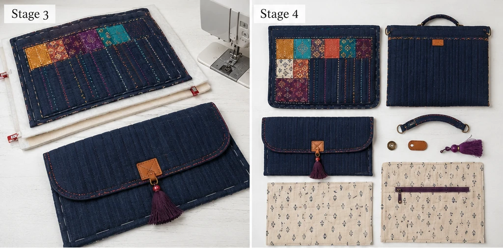 Padded Boho Quilted Laptop Bags for Secure and Stylish Tech Protection