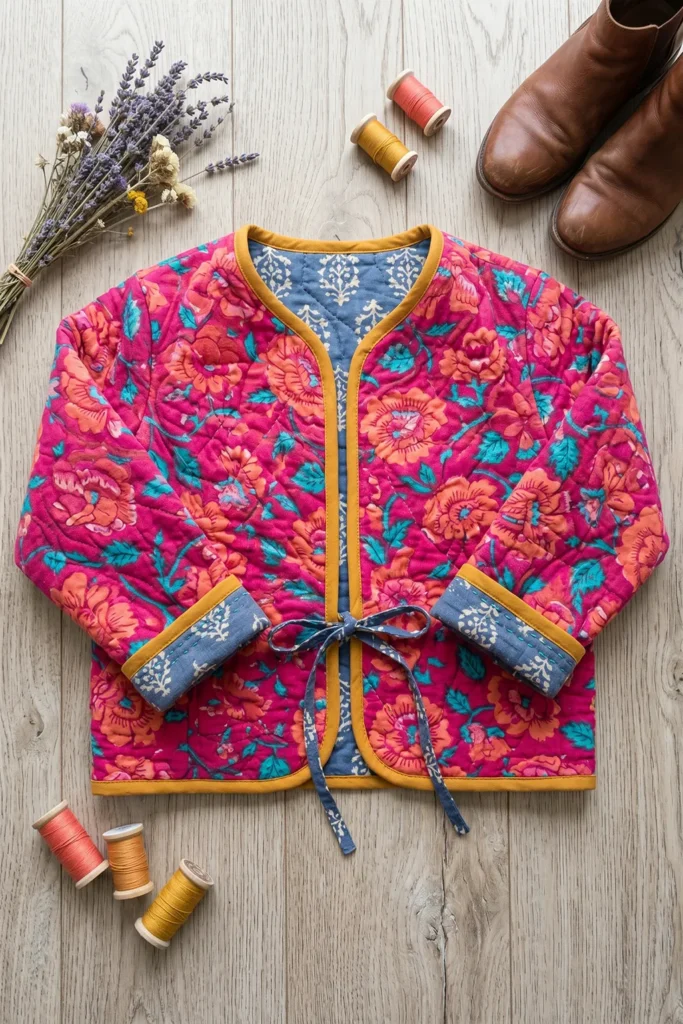 Reversible Floral Boho Quilt Jackets for Versatile, Elegant Looks