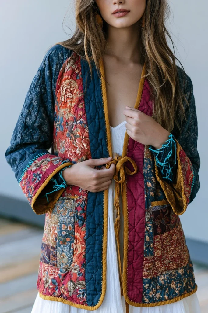 Reversible Floral Boho Quilt Jackets for Versatile, Elegant Looks