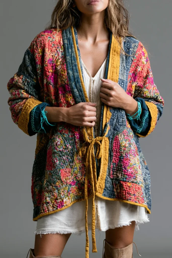 Reversible Floral Boho Quilt Jackets for Versatile, Elegant Looks