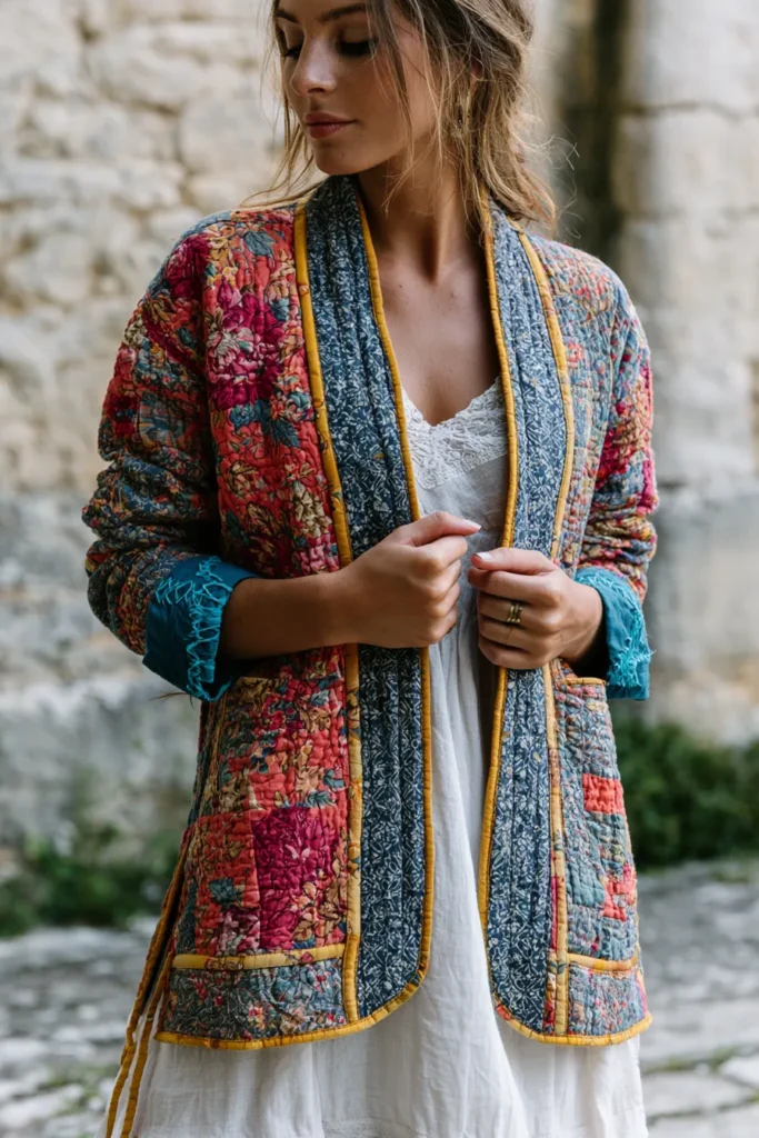 Reversible Floral Boho Quilt Jackets for Versatile, Elegant Looks
