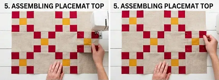 Rustic Irish Chain Quilted Placemats for a Refined Tablescape