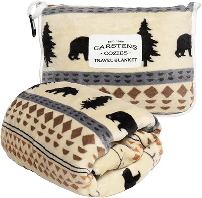 Scandinavian Bear Travel Blanket
