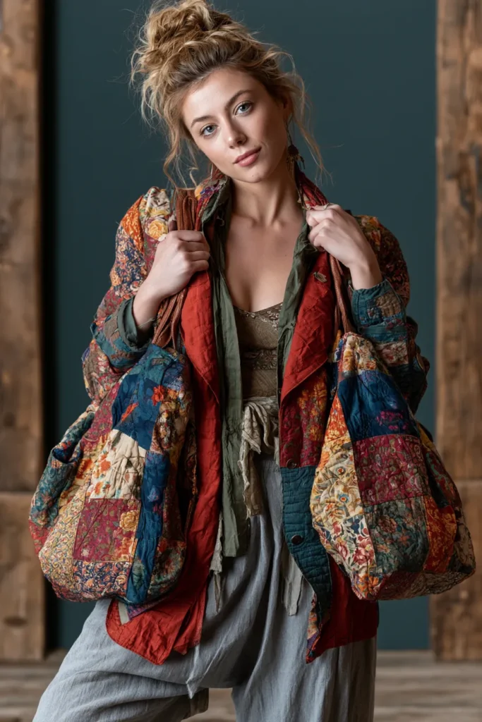 Spacious Floral Boho Quilt Shopper Totes for Effortless Elegance