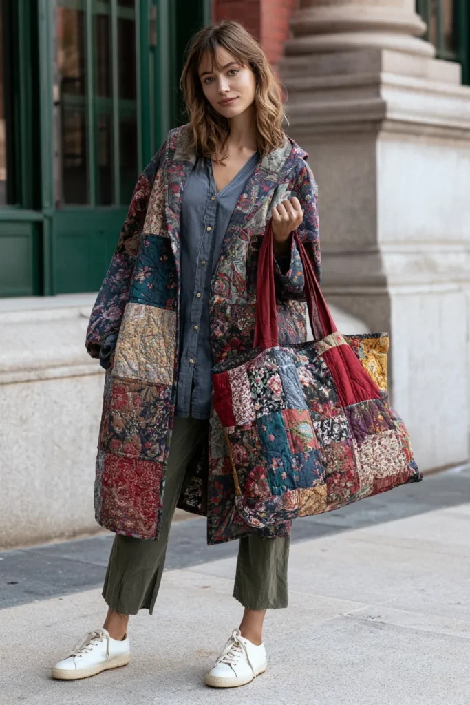 Spacious Floral Boho Quilt Shopper Totes for Effortless Elegance