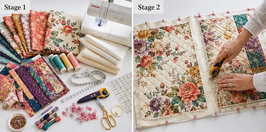 Spacious Floral Boho Quilt Shopper Totes for Effortless Elegance