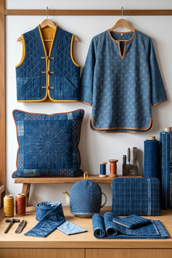 Stylish Indigo Dyed Quilted Tops for Chic and Comfortable Layering