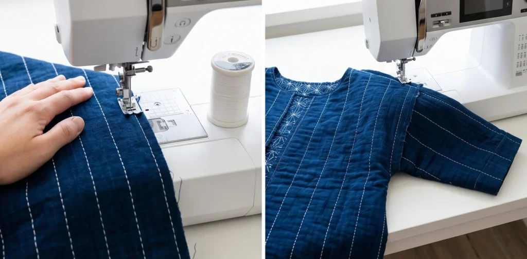 Stylish Indigo Dyed Quilted Tops for Chic and Comfortable Layering