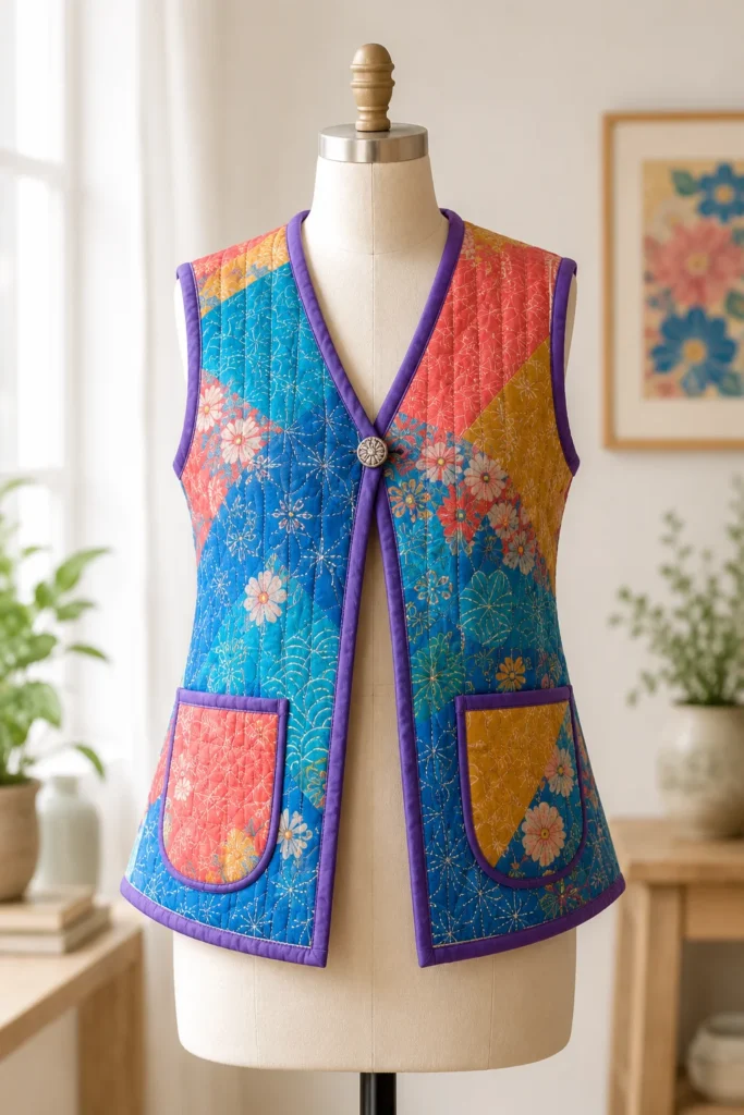 Tailored Japanese Quilt Vests for Effortless Transitional Style
