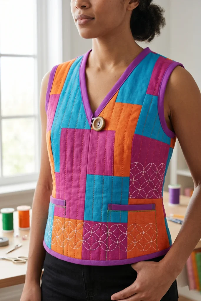 Tailored Japanese Quilt Vests for Effortless Transitional Style