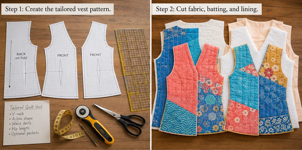 Tailored Japanese Quilt Vests for Effortless Transitional Style