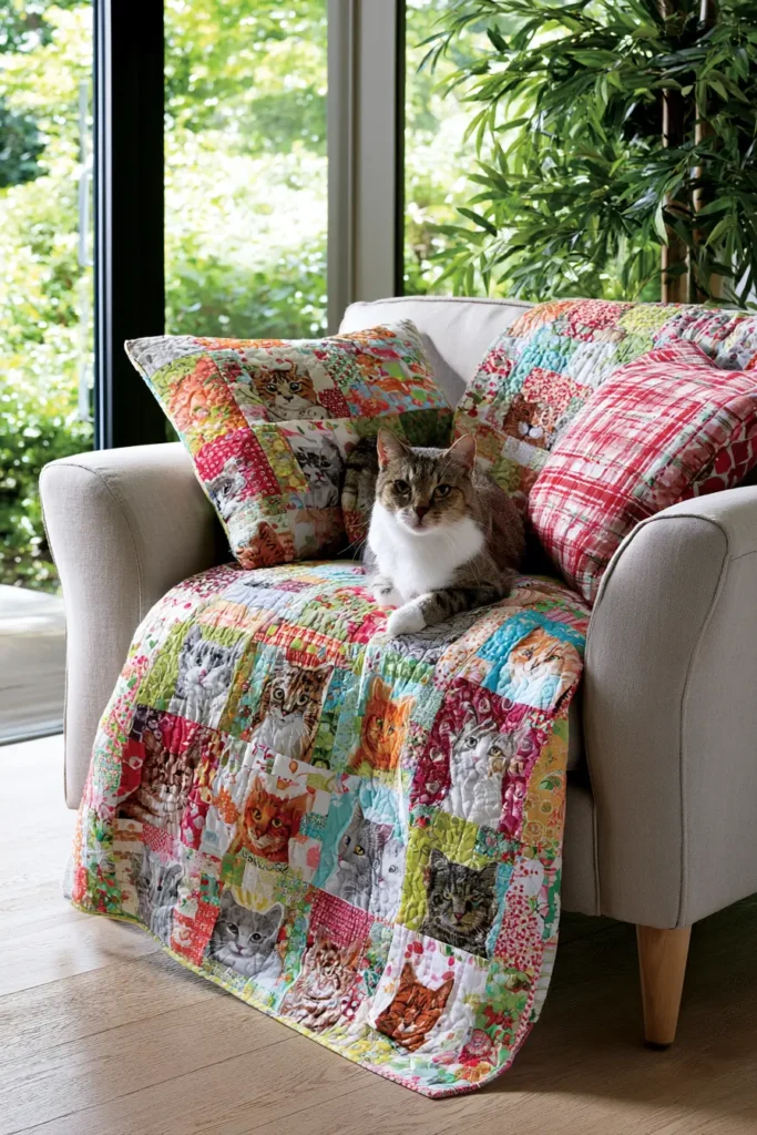 Vintage-Inspired Patchwork Cat Quilt Concepts for Relaxed Everyday Charm