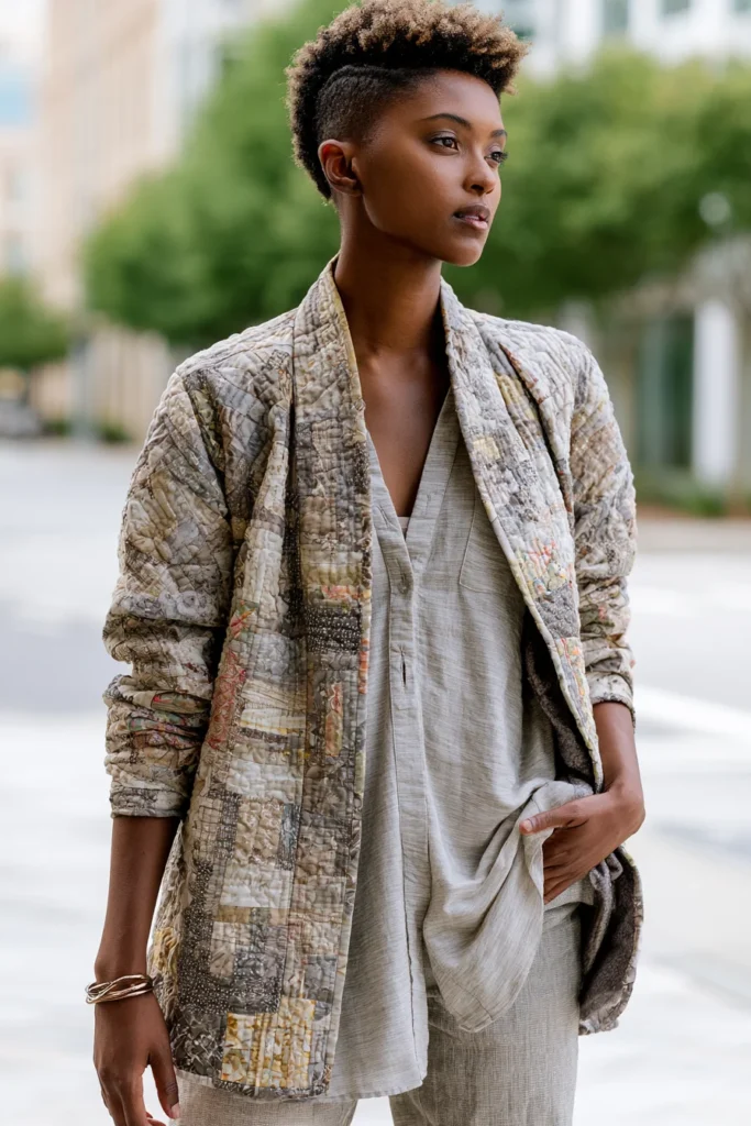 Bold Ombre Jelly Roll Quilt Jackets for Stylish Statement Outerwear