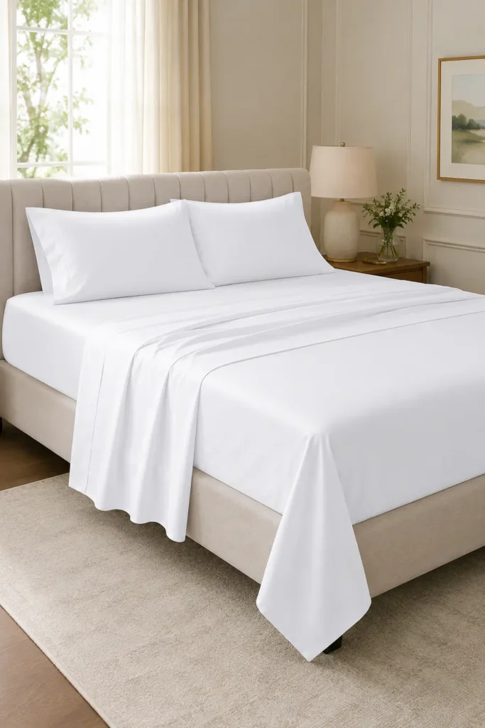 California Design Den 100% Organic Cotton Percale Sheet Set