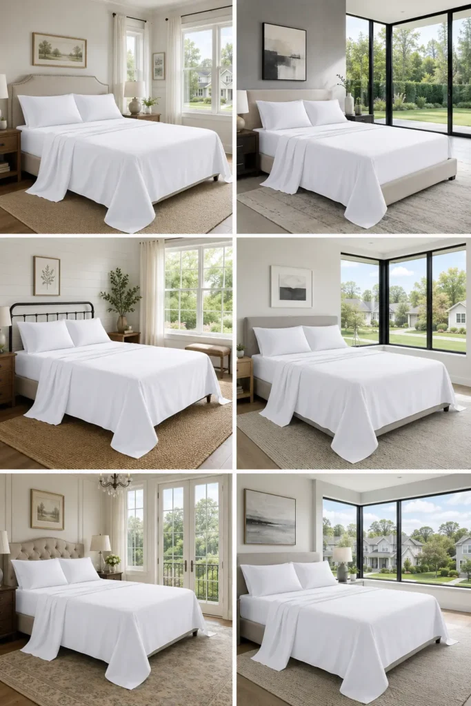California Design Den 100% Organic Cotton Percale Sheet Set