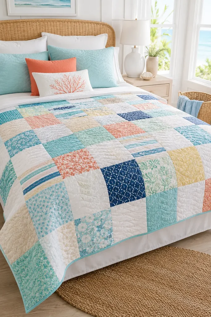 Chic Coastal-Inspired Summer Quilts for Relaxed Warm Weather Style