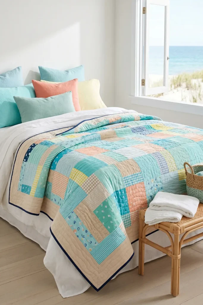 Chic Coastal-Inspired Summer Quilts for Relaxed Warm Weather Style