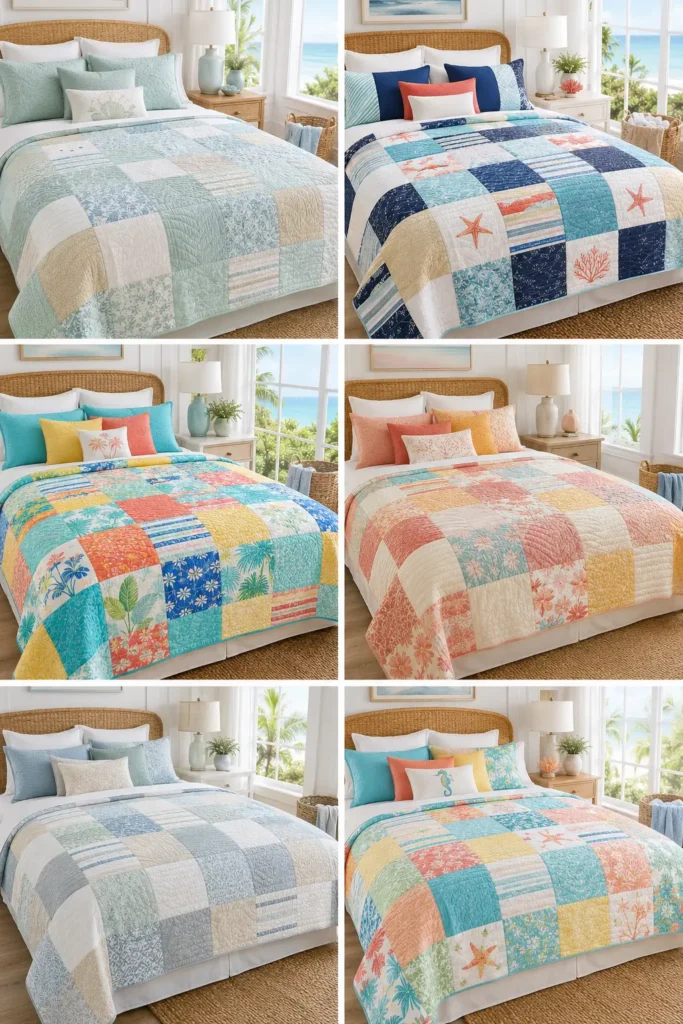 Chic Coastal-Inspired Summer Quilts for Relaxed Warm Weather Style