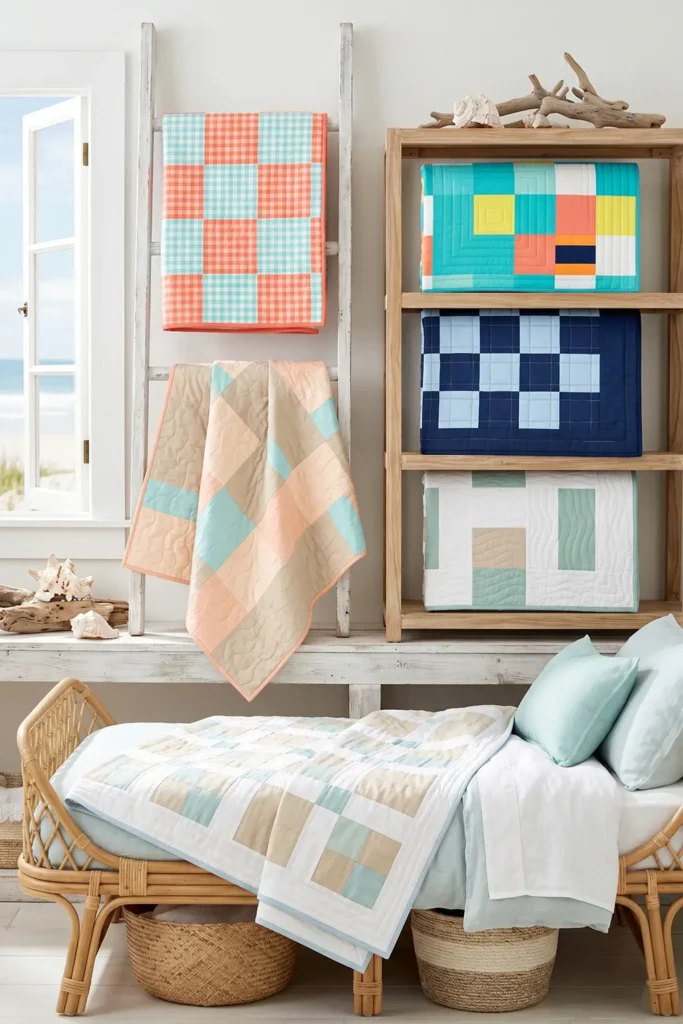 Chic Coastal-Inspired Summer Quilts for Relaxed Warm Weather Style