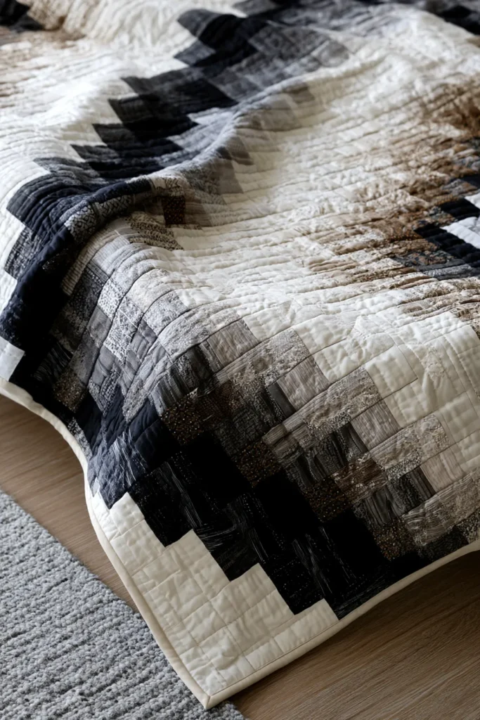 Chic Monochrome and Neutral Tone Bargello Designs for Sophisticated Interiors