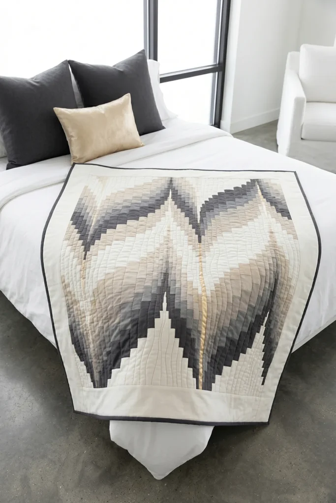 Chic Monochrome and Neutral Tone Bargello Designs for Sophisticated Interiors