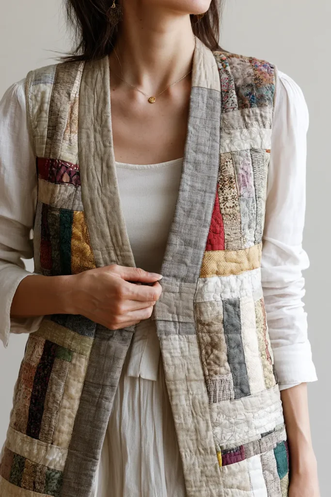 Chic Neutral Tone Jelly Roll Quilted Jackets for Minimalist Everyday Elegance