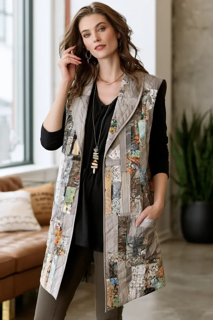 Chic Neutral Tone Jelly Roll Quilted Jackets for Minimalist Everyday Elegance