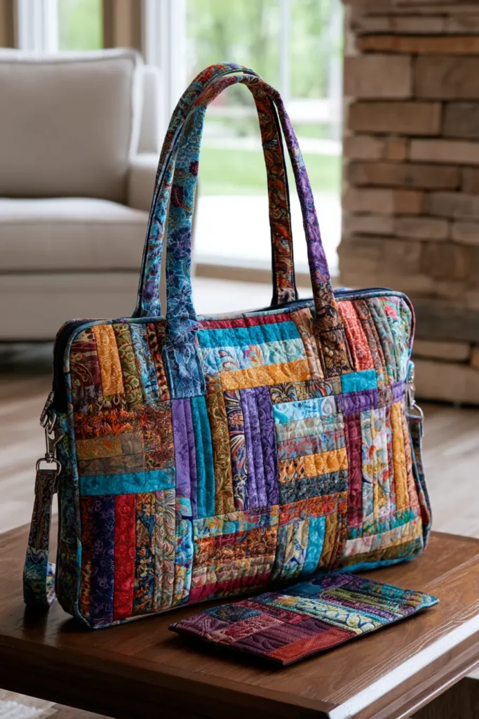 Chic Padded Jelly Roll Quilted Laptop Bags for Stylish Professionals
