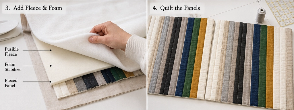 Chic Padded Jelly Roll Quilted Laptop Bags for Stylish Professionals