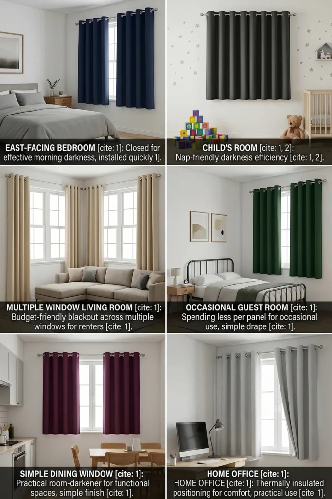 ChrisDowa Grommet Blackout Curtains