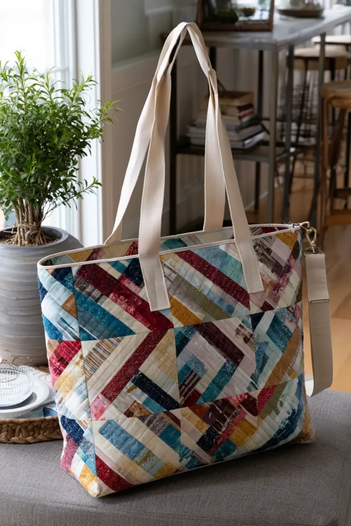 Convertible Geometric Jelly Roll 16-inch Laptop Totes for Creative Remote Work
