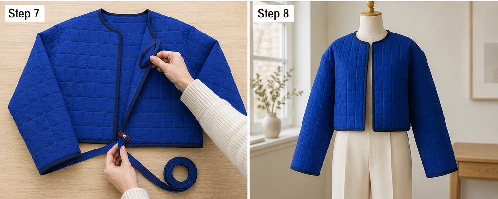Cropped Boxy Quilted Jacket for a Modern Minimalist Silhouette