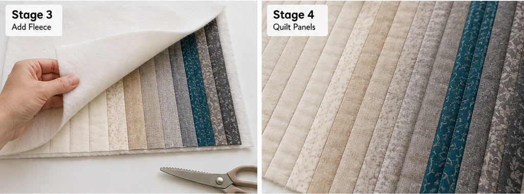 Elegant Neutral Jelly Roll Quilt Tote Bags for Minimalist Everyday Carry
