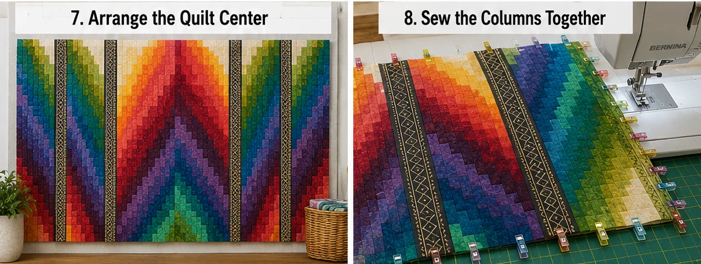 Geometric Flame Stitch Bargello Accents for Chic, Layered Home Decor