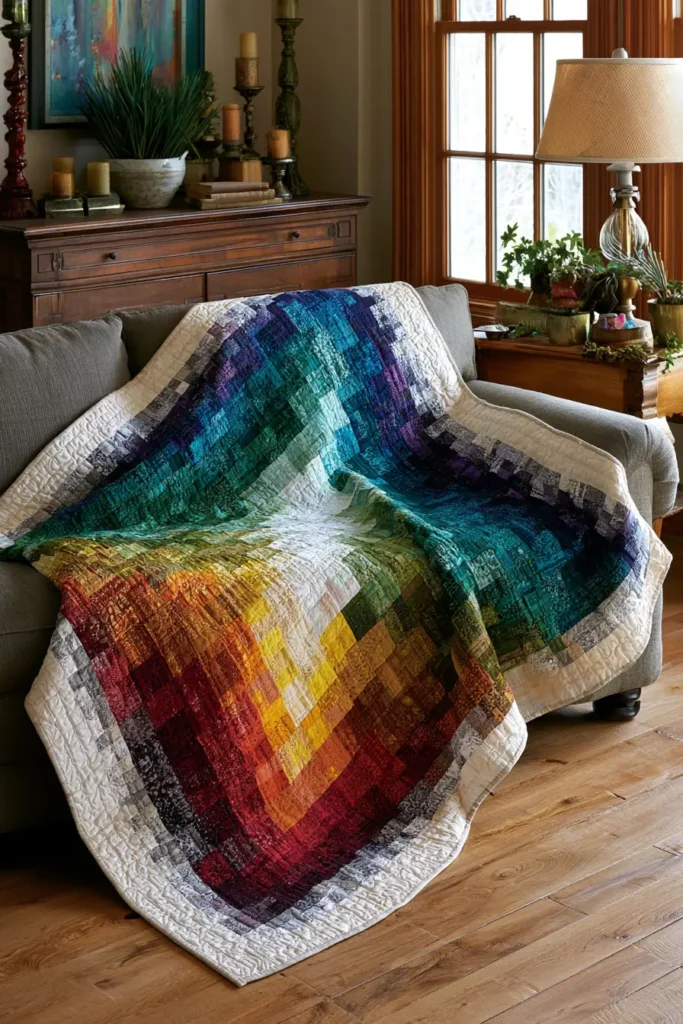 Geometric Flame Stitch Bargello Accents for Chic, Layered Home Decor