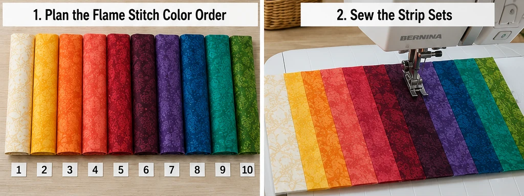 Geometric Flame Stitch Bargello Accents for Chic, Layered Home Decor