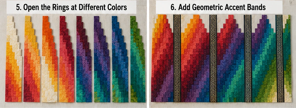 Geometric Flame Stitch Bargello Accents for Chic, Layered Home Decor