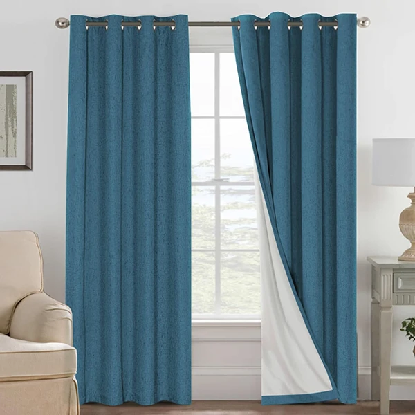 H.VERSAILTEX 100% Blackout Linen Textured Curtains