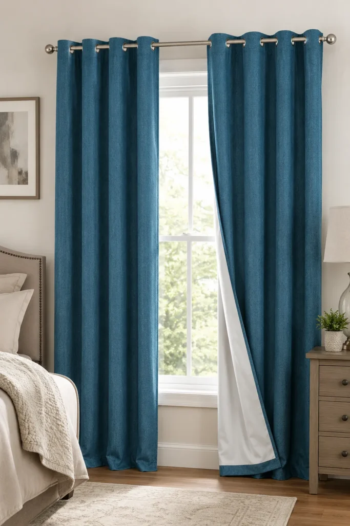 H.VERSAILTEX 100% Blackout Linen Textured Curtains
