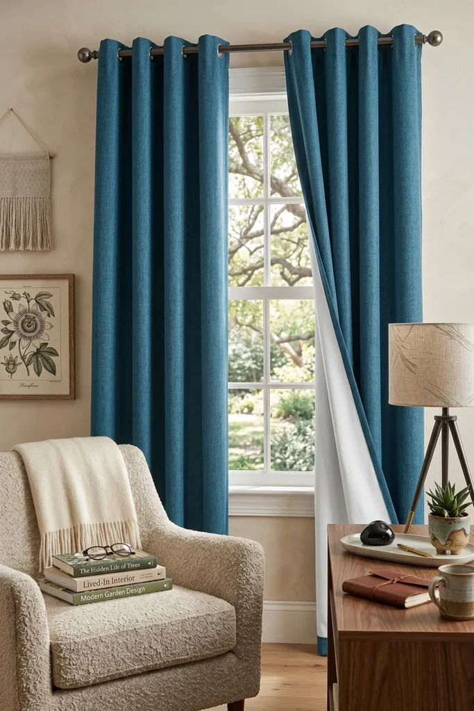 H.VERSAILTEX 100% Blackout Linen Textured Curtains