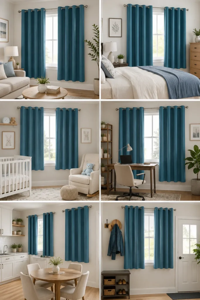 H.VERSAILTEX 100% Blackout Linen Textured Curtains