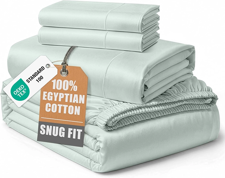 LANE LINEN 100% Egyptian Cotton Sateen Sheet Set