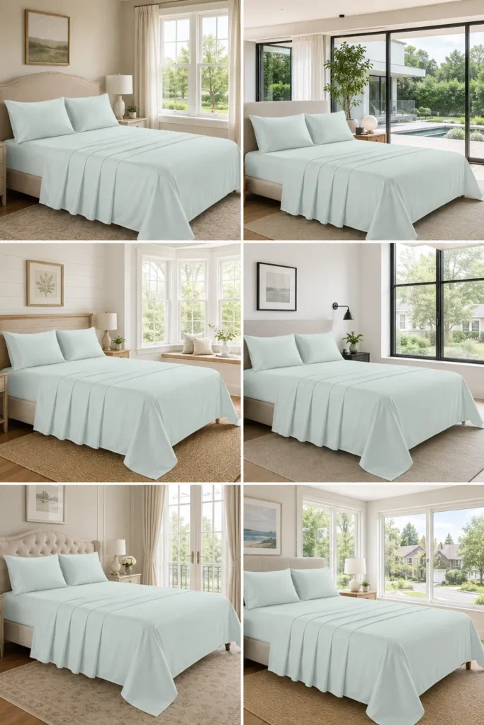 LANE LINEN 100% Egyptian Cotton Sateen Sheet Set