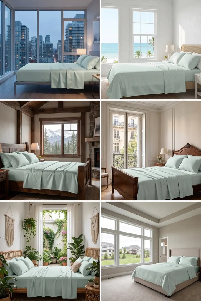 LANE LINEN 100% Egyptian Cotton Sateen Sheet Set
