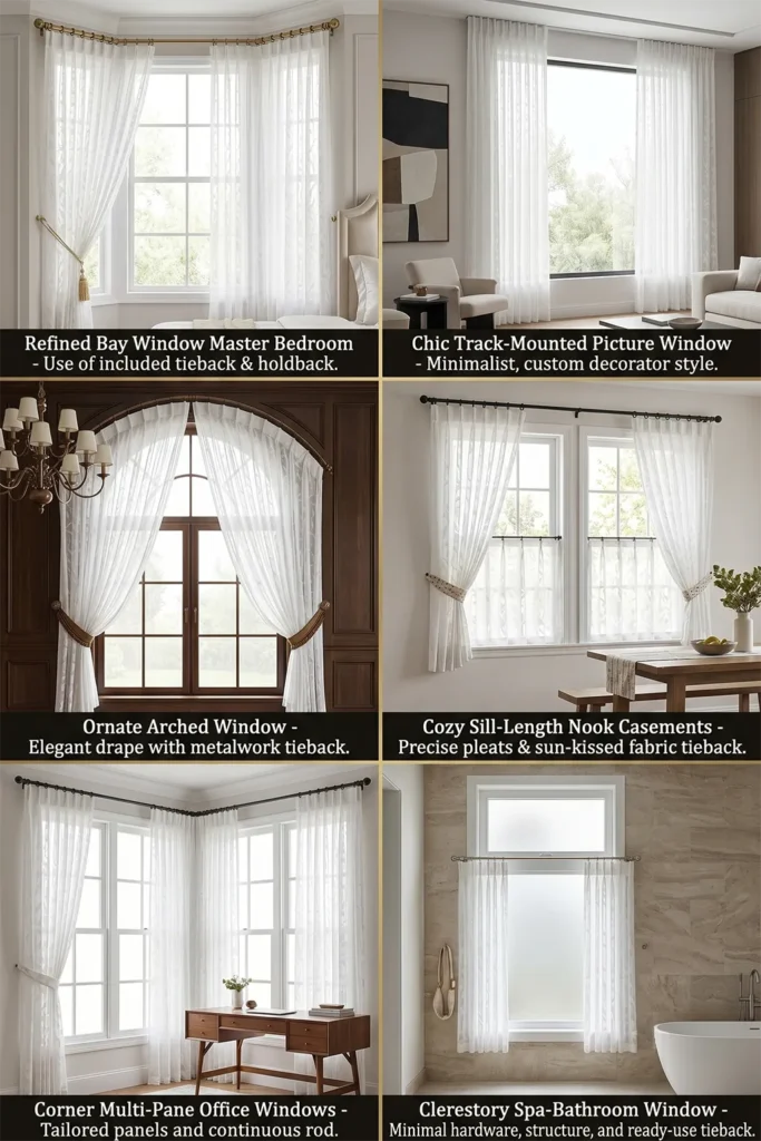 Lecloud Jacquard Pinch-Pleat Sheer