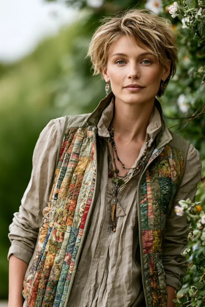 Lightweight Jelly Roll Quilted Vests for Transitional Cozy Comfort