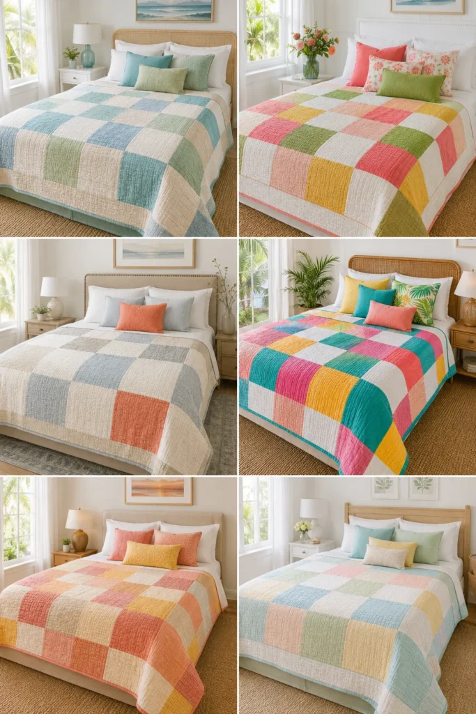 Linen-Blend Quilts Durable, Airy Designs for Warm Weather