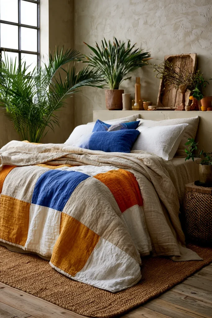 Linen-Blend Quilts Durable, Airy Designs for Warm Weather