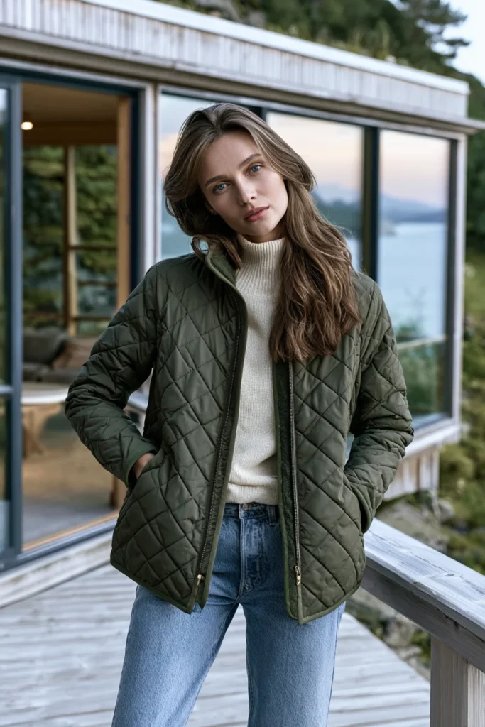 Longline Quilted Coat for Elegant Cold-Weather Layering