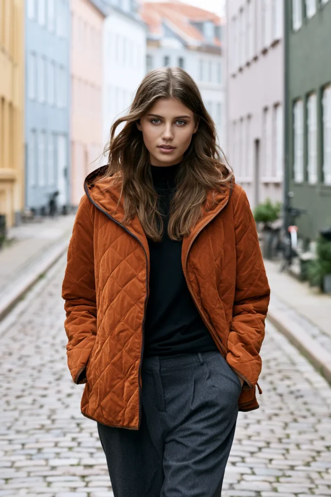 Longline Quilted Coat for Elegant Cold-Weather Layering